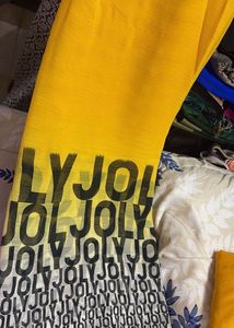 Vibrant Yellow JOLY Saree with a blouse