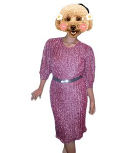 Sparkly Pink Midi Dress