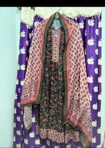 Beautiful Floral Kurta Set with Dupatta