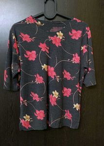 🎀🌺Tropical Floral Elbow-Sleeve Top🌺🎀
