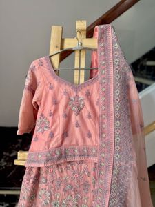 new like Elegant Pink Embroidered Lehenga Choli