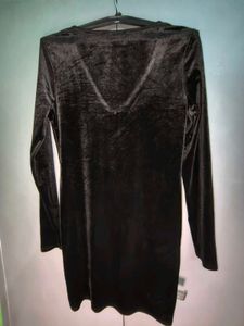 Velvet V-Neck Mini Dress