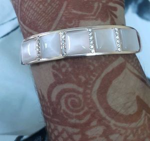 Elegant Rose Gold Bracelet with Stones