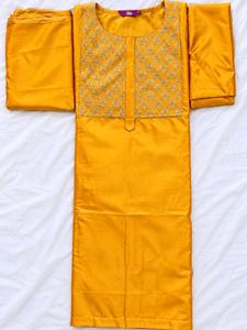 Libas Yellow Yoke Design Three Pc Suit