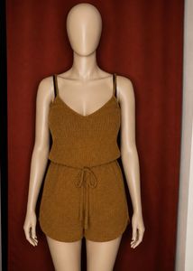 Cozy Ribbed Camisole Romper