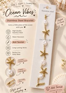 Ocean Vibes Starfish & Pearl Bracelet