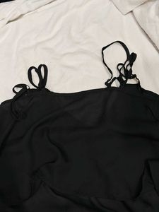 Chic Black Spaghetti Strap Top