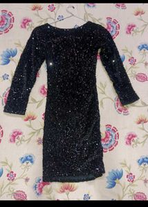 Sparkly Long Sleeve Mini Dress