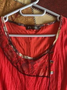 Boho Floral Print Sleeveless Kurta