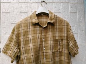 New with tag Korean Cute Plaid Button-Up Shirt