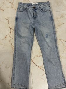 Blue bootcut denim