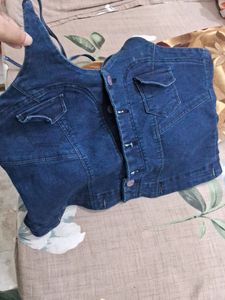 Demin Open Jacket/never Used