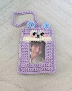 Handmade Crochet Photo Card Holder