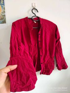 Trending Maroon stretchable shirt for Girls.