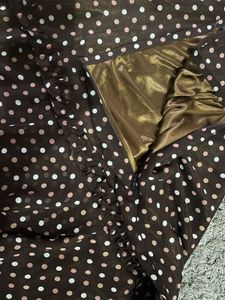 brown Polka Dot Ruffle Skirt