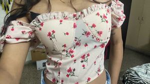 SALE! Floral Off-Shoulder Corset Top