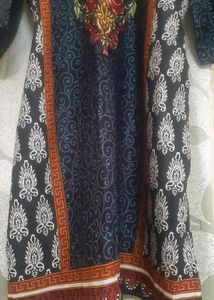 Beautiful Floral Print Kurta, Tunic Top