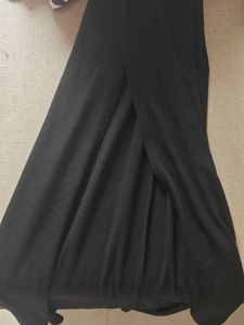 Sleek Black Ruched Maxi Dress