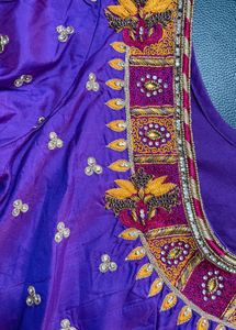 saree&amp;maggamblouse and necklace set with earrings