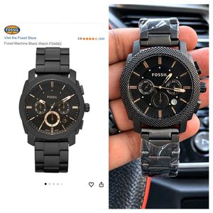 Fossil Men's Black Stainless Steel Watch