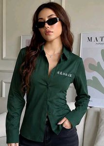 Stylish Collared Long Sleeve Top