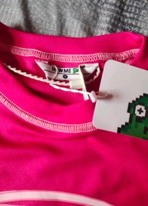 Newme Pink graphic Baby tee