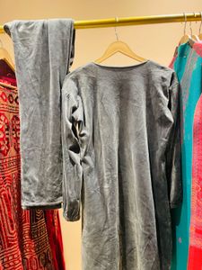 Elegant Velvet Kurta Set