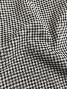 Black and White Gingham Button-Front Maxi Dress