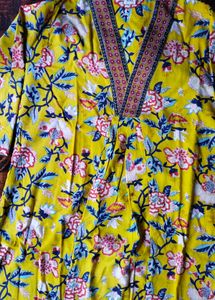 Beautiful Yellow Floral Kurta Set