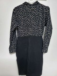 Black &amp; White Polka Dot Dress