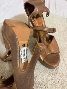 Stylish Bronze Strappy Heels