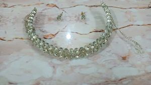Stunning Crystal Choker Necklace and Earring Set