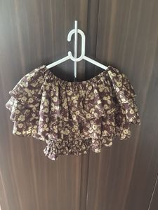 Floral Ruffle Off-Shoulder Top