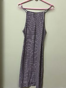 Striped Sleeveless Midi Dress
