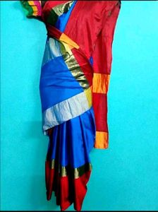 Blue colour silk saree