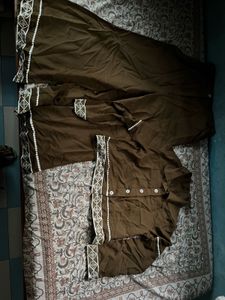 Olive Green Ethnic co ord set