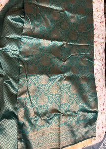 silk zaree work saree with blouse piece