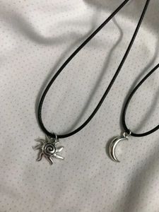 Sun and Moon Necklaces Set