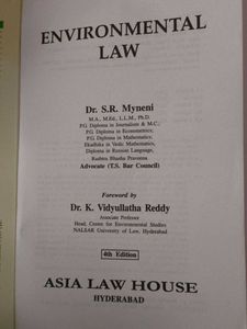 Environmental Law by Dr. S.R. Myneni