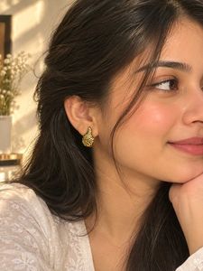 Hammered Gold Teardrop Earrings