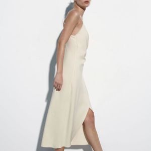 Zara Limited Edition Rhinestone Slit MIDI Dress