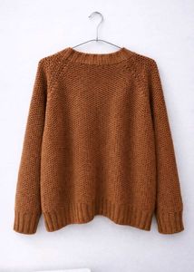 Brown Knit Open Front Cardigan