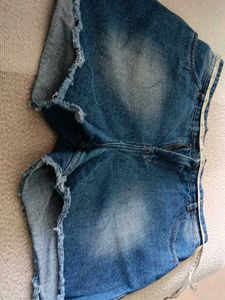 Distressed Denim Shorts