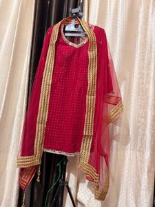 Elegant Red Kurta Set with Dupatta