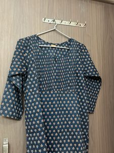 New pure cotton Stylish Teal Printed Kurta