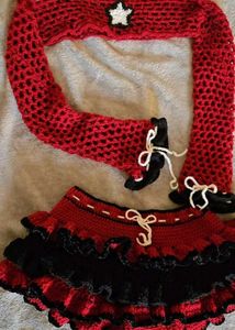 Handmade Crochet Crop Top &amp; Skirt Set