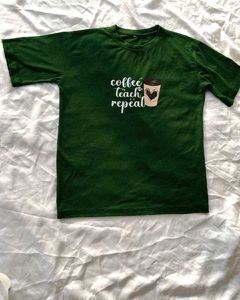 Coffee Teach Repeat Graphic T-Shirt