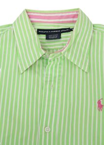 Ralph Lauren Striped Polo Green Casual Shirt