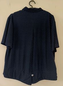 Polka Dot Button-Up Shirt