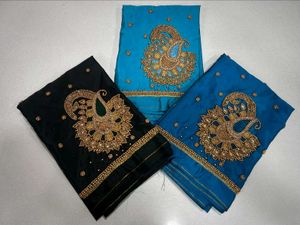 Aari work Silk Blouse Fabric